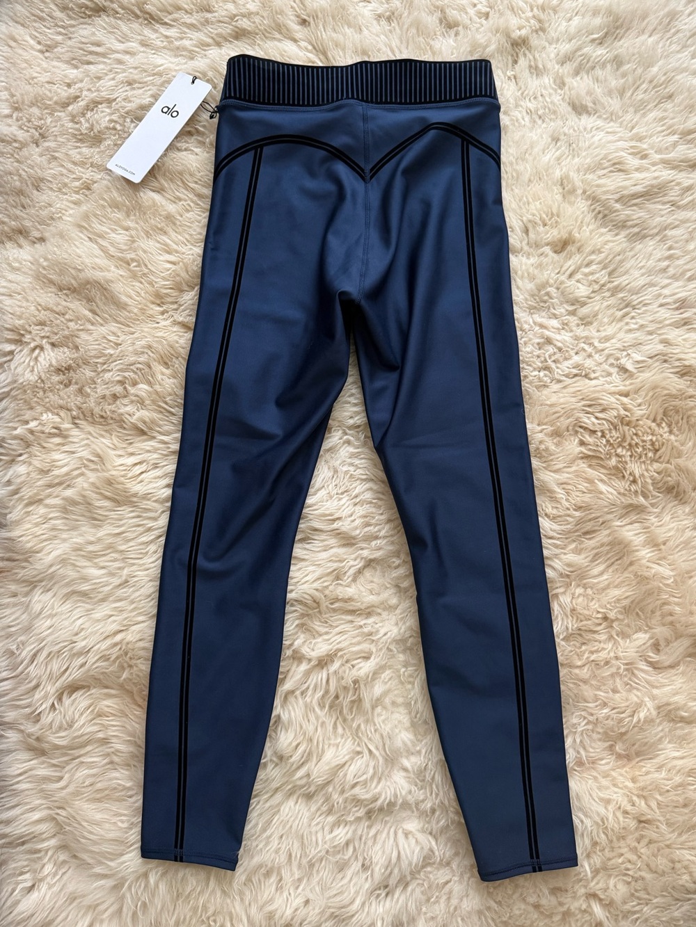 ALO Yoga Navy High-Waist Airlift Line Up Leggings - Picture 6 of 7